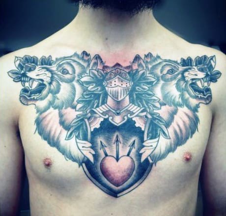 Heart Small Chest Tattoos For Men