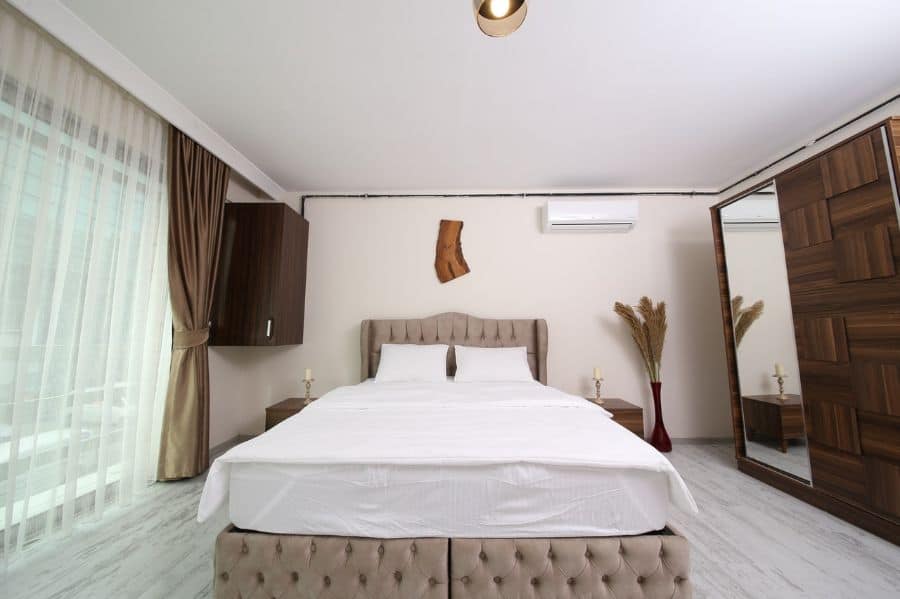 simple elegant modern bedroom brown cabinets wardrobe