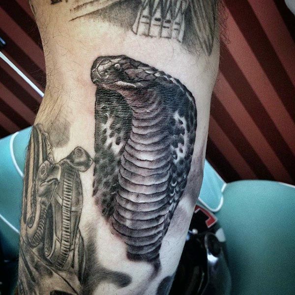Small Cobra Mens Arm Tattoo Ideas