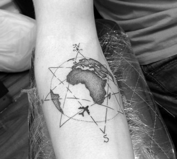 Small Compass Tattoo Ideas For Men