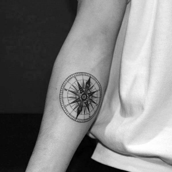 Small Compass Tattoos For Men