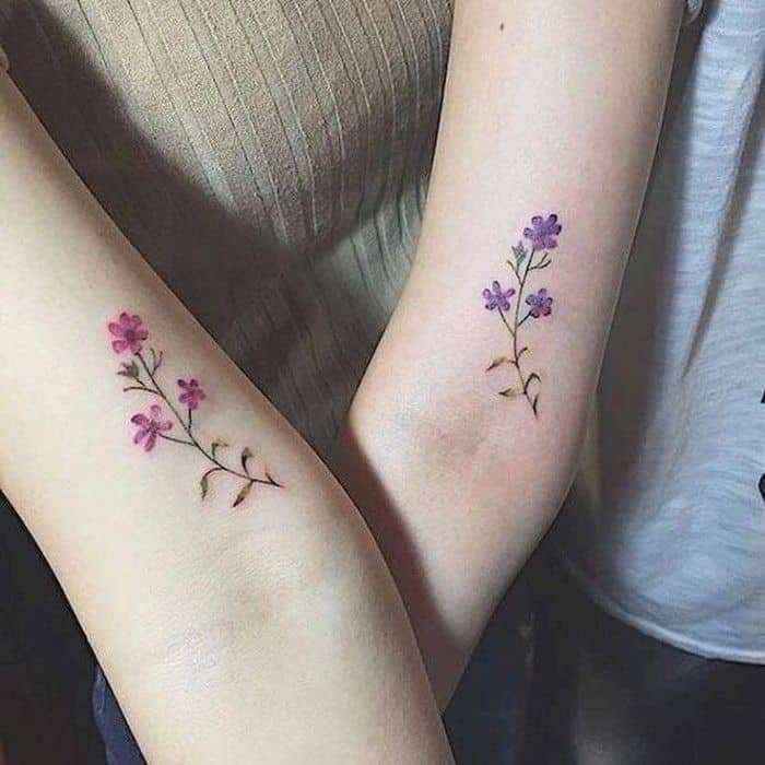 Small Flower Friendship Tattoo