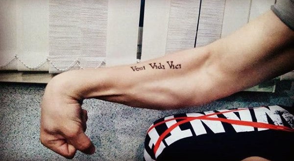 60 Veni Vidi Vici Tattoo Designs For Men - Julius Caesar Ideas ❤ liked on  Polyvore featuring men's fash…