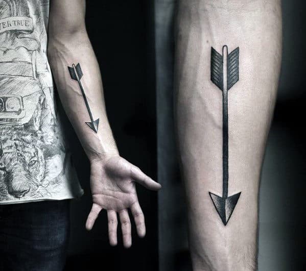 Arrow Small Forearm Tattoos For Men