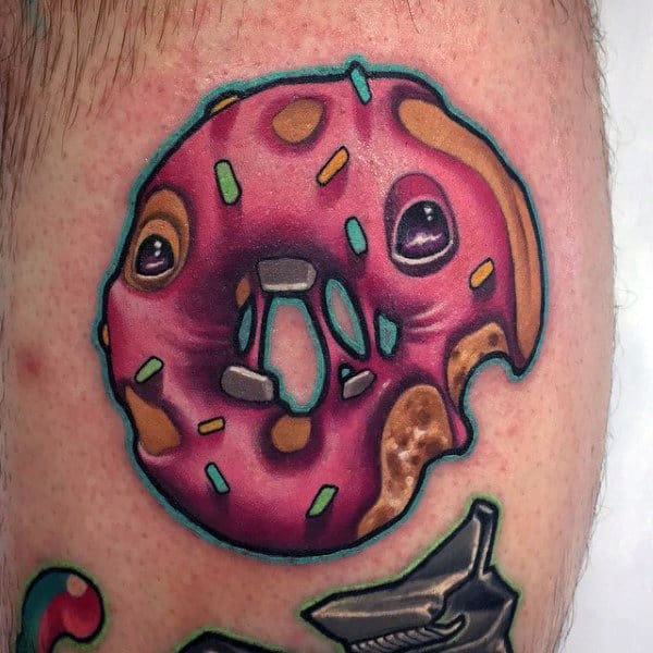 Small Guys Arms Creamy Donut Tattoo