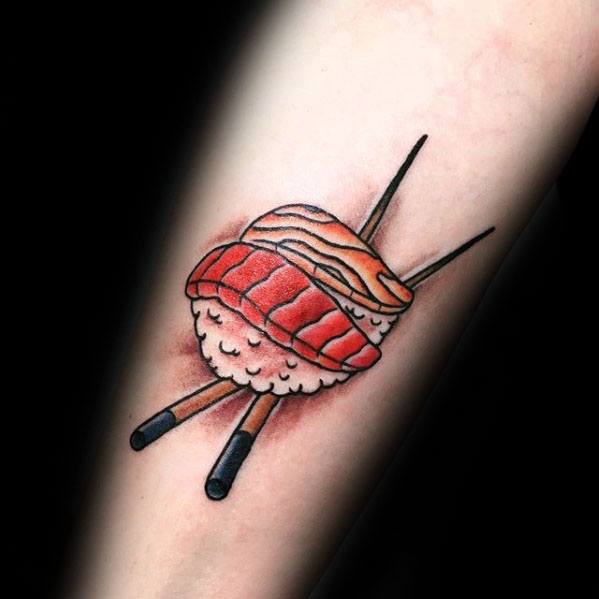 50 Sushi Tattoo Designs For Men - Japanese Food Ideas