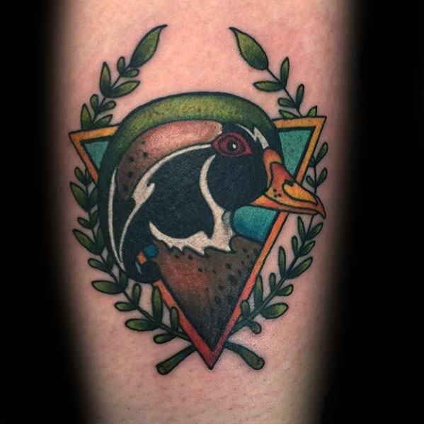 Duck tattoo I made today at Tooth and Talon Tattoo in Ancoats Manchester  UK  tattoosbysjyoung  rtraditionaltattoos