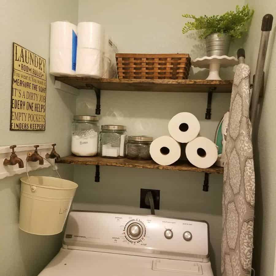 small laundry wall shelf
