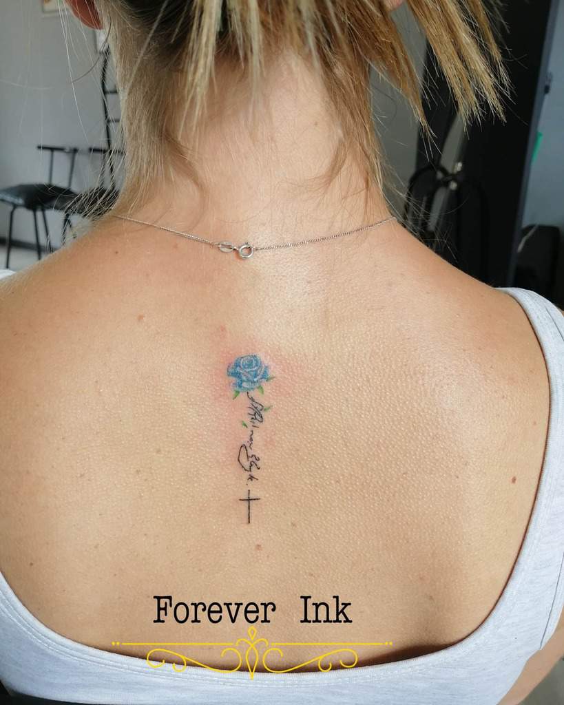 small minimalist blue rose tattoos forever_ink_tattoos