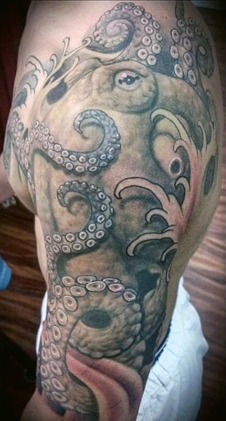 Small Octopus Tattoos Guys