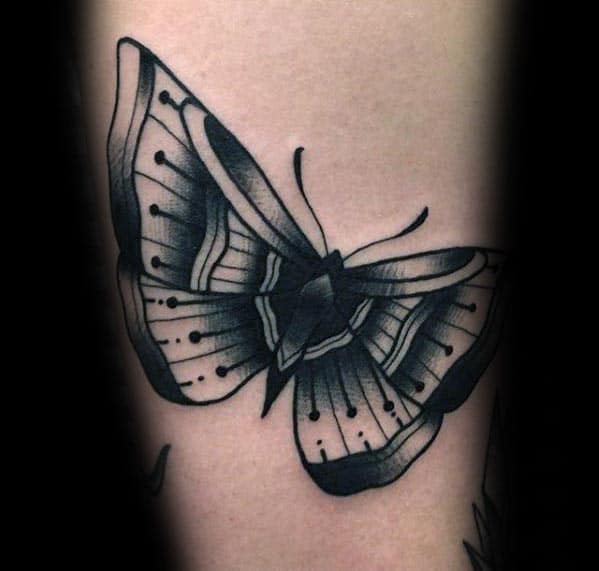 traditional black and white moth tattoo  Google Search  Trendy tattoos  Tattoos Black tattoos