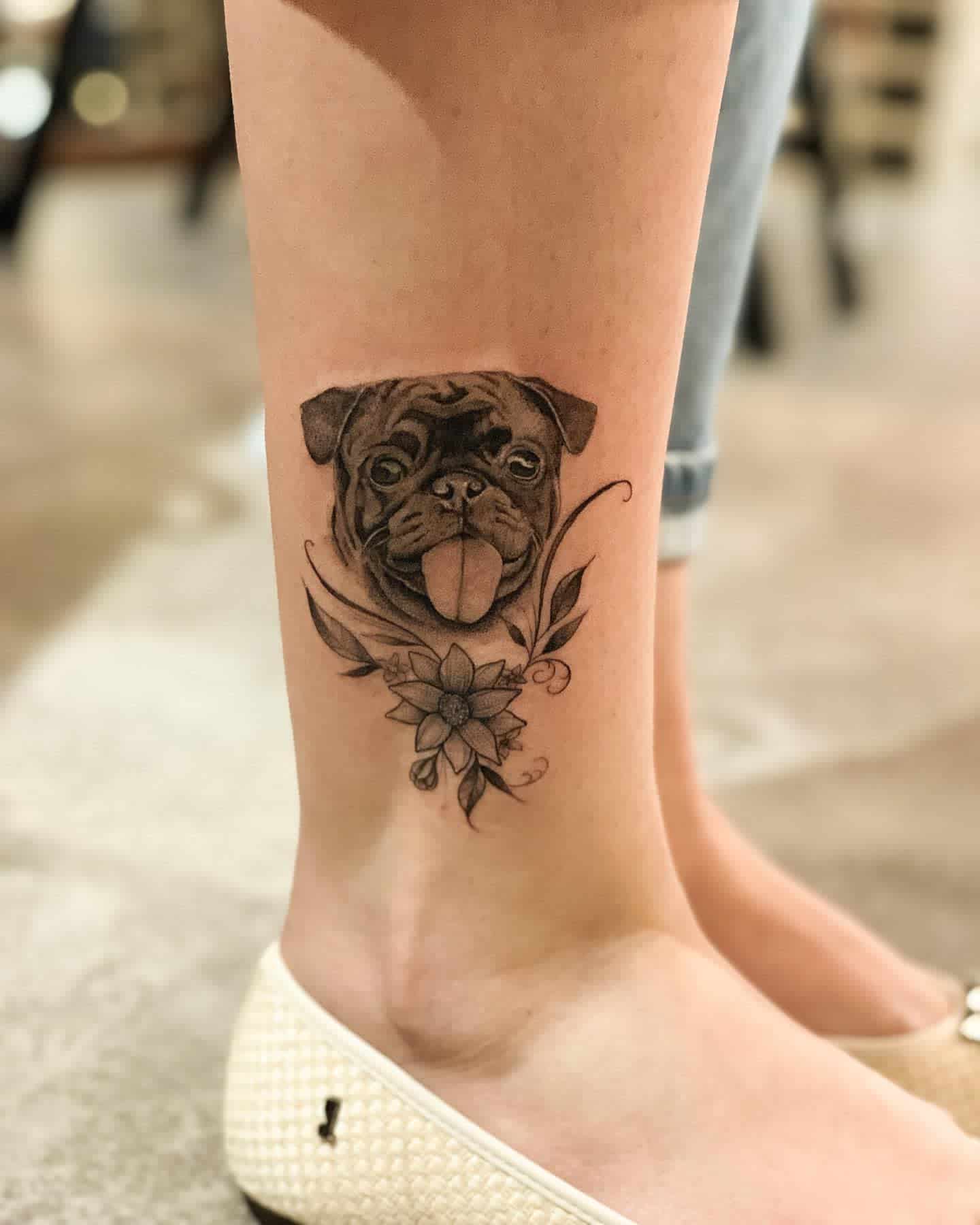 Small Pug Tattoo Aurora.moana