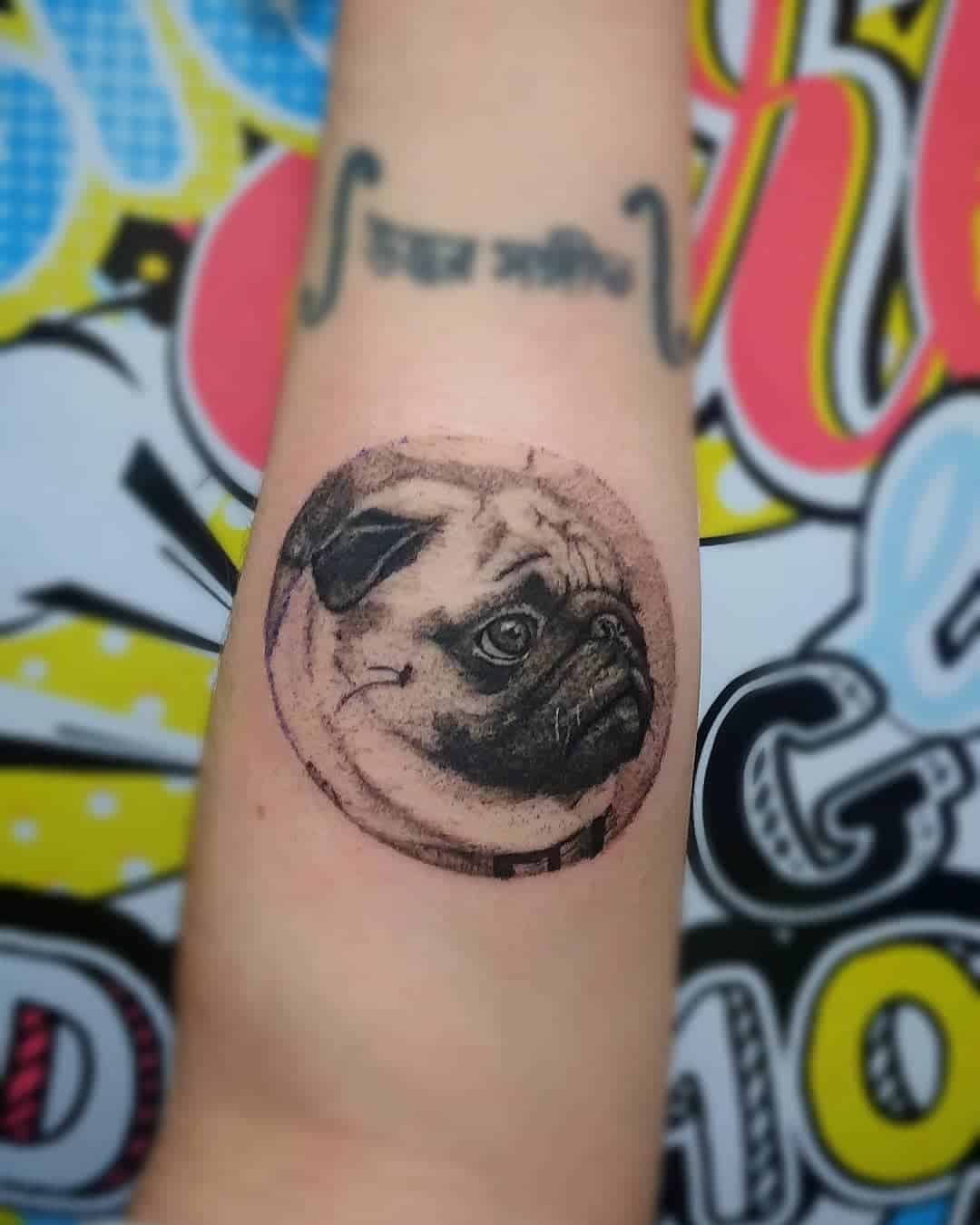 Small Pug Tattoo Curiel.28