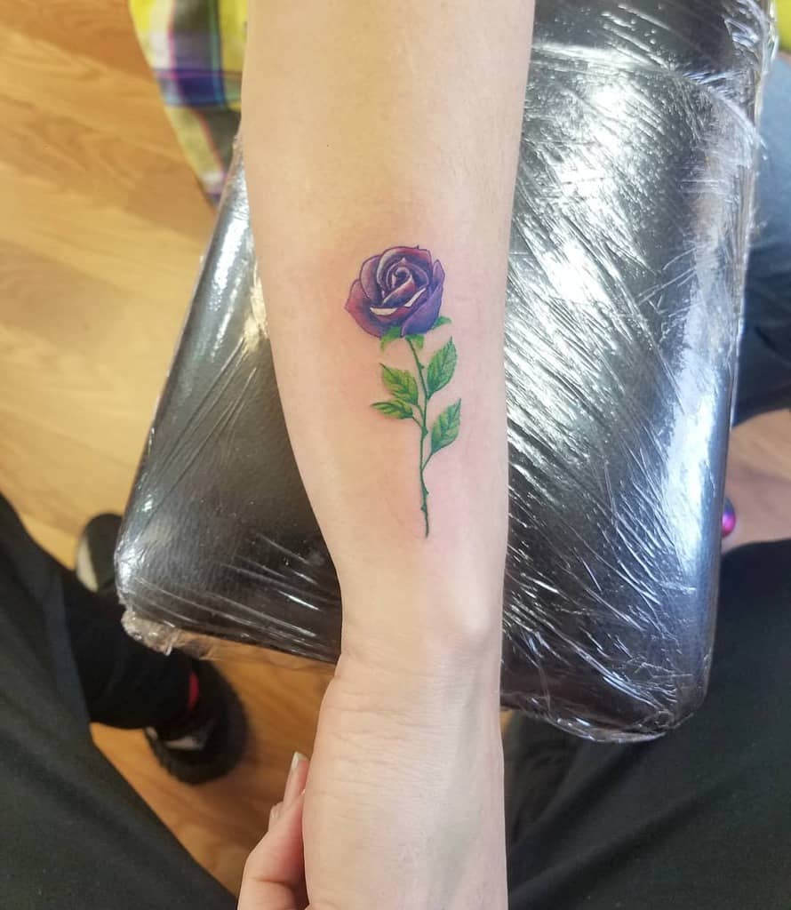 small purple rose tattoos heny_hendrix