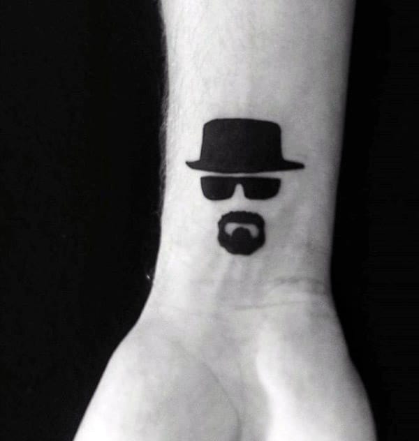 Small Simple Guys Breaking Bad Wrist Tattoo Design Ideas For Men