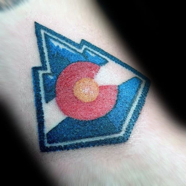 Small Simple Mens Colorado Forearm Tattoos