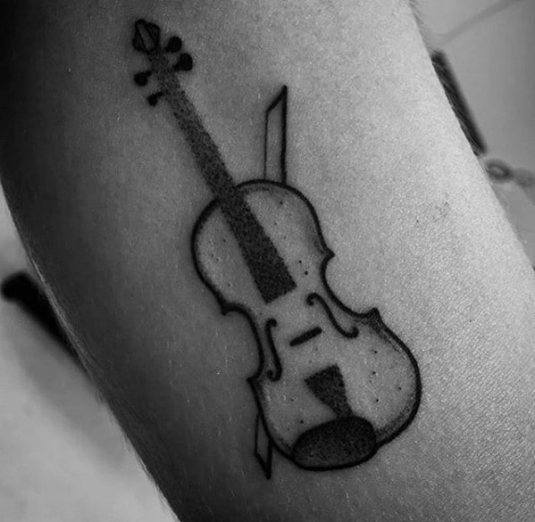 A violin tattoo with music ? 