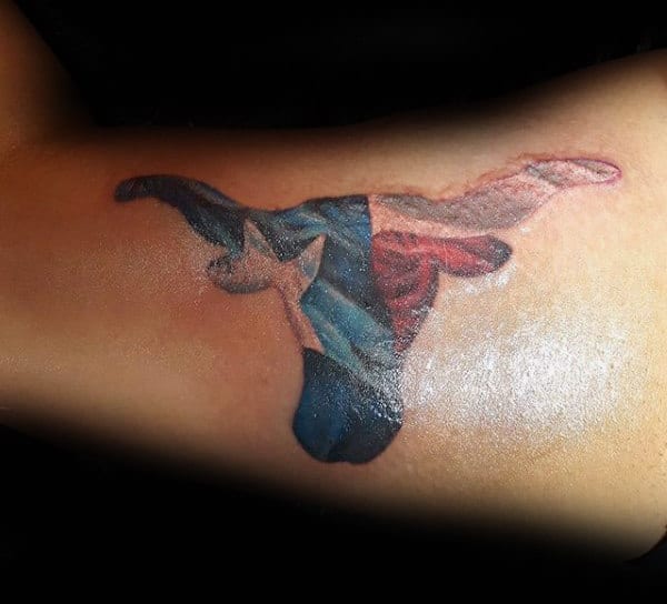1. Texas Longhorn Tattoos.