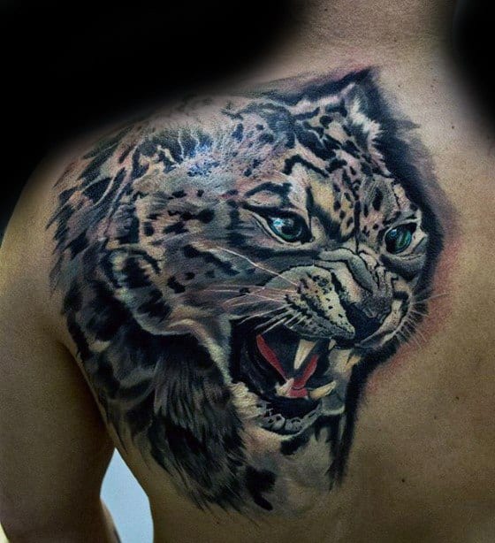 Snow Leopard Male Tattoos