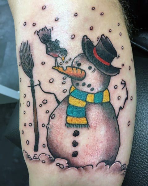 Snowman Tattoos For Gentlemen
