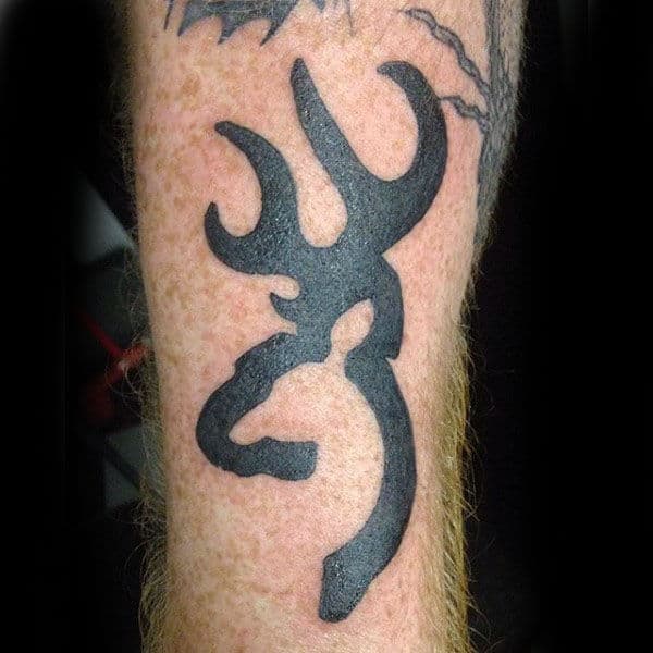 Solid Black Browning Male Tattoo Design Ideas