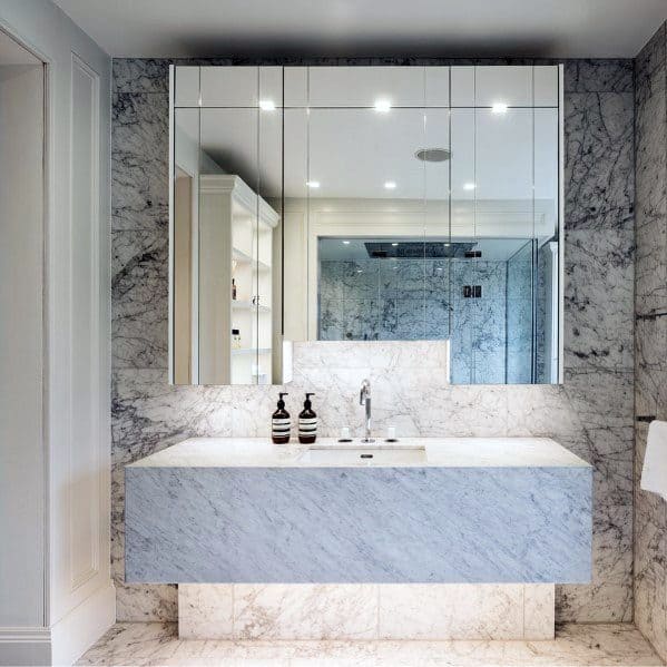 Top 70 Best Bathroom Vanity Ideas, Marble Bath Vanity