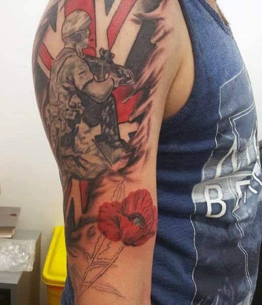 Tattoo uploaded by Vesso Alexiev  helmet military army poppy pagasus  parachute remember remembrance  Tattoodo