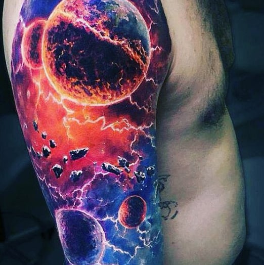 Space Tattoo Designs For Men