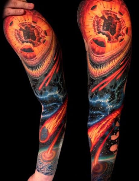 Space Tattoo Sleeve For Men