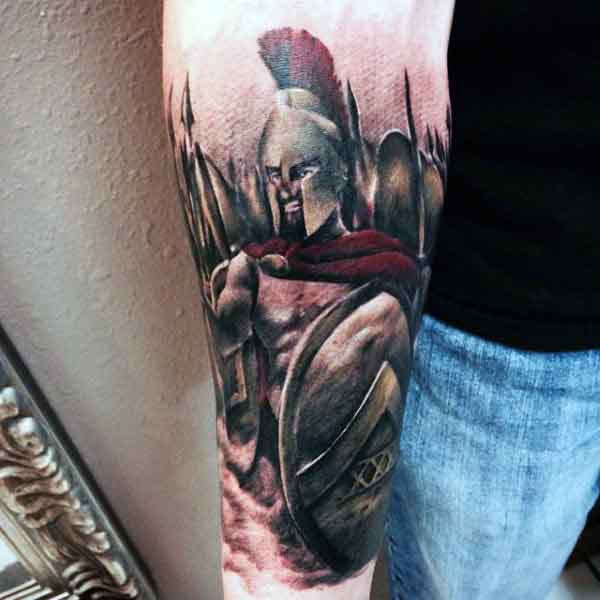 Cool Spartan Tattoo Designs For Men