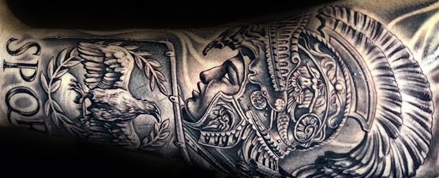 40 Spqr Tattoo Designs For Men – Senātus Populusque Rōmānus Ink Ideas