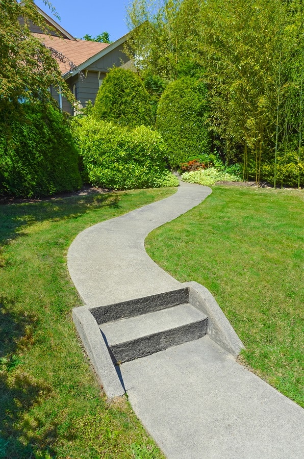 Stacked Stone Modern Walkway Ideas