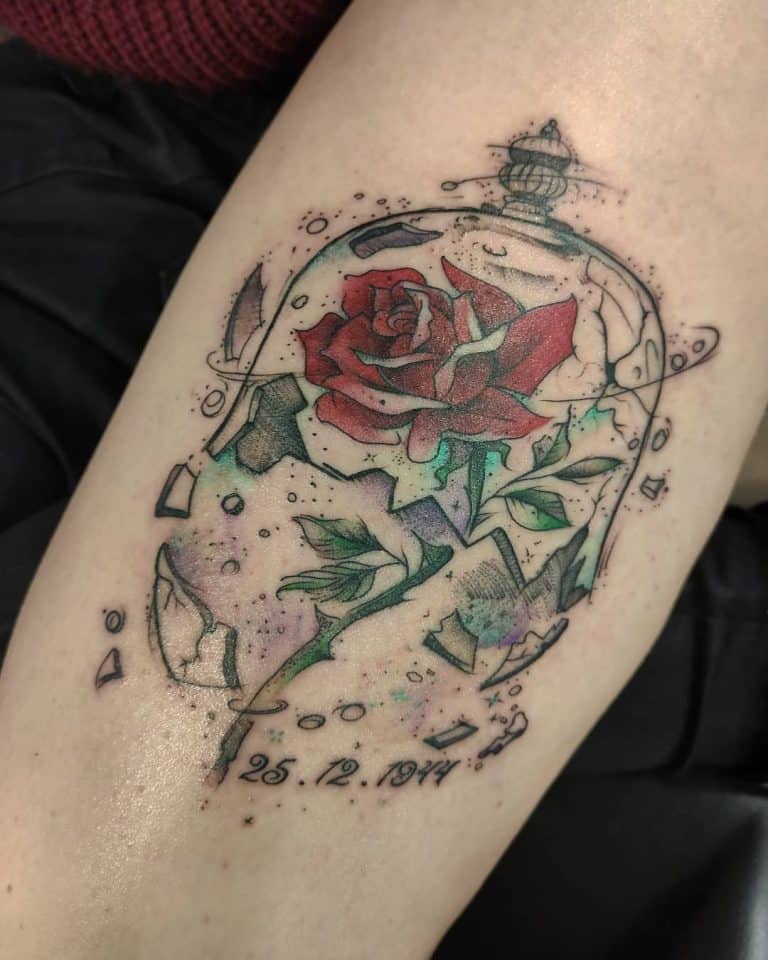 71 Cool Beauty and the Beast Rose Tattoo Ideas