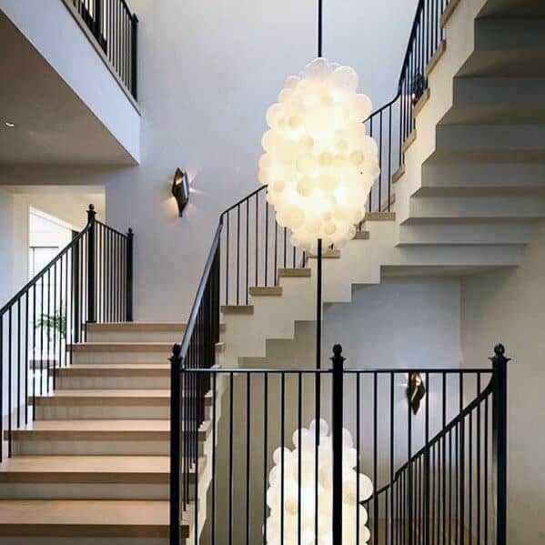 black steel metal stair railing