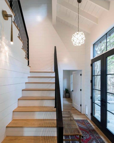 Stairs Ideas For Home Shiplap Wall