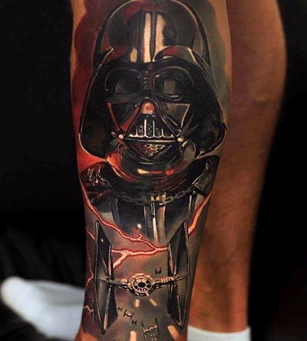 Star Wars 3d Mens Tattoo With Epic Design