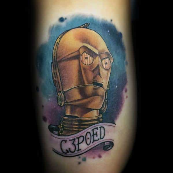 Star Wars C3po Themed Tattoo Design Inspiration