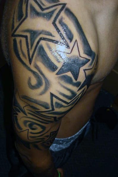 shoulder star tattoos designs for men  Clip Art Library
