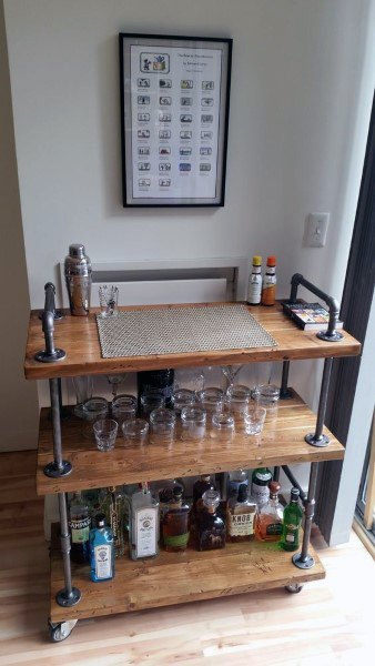 rolling tray mini bar 