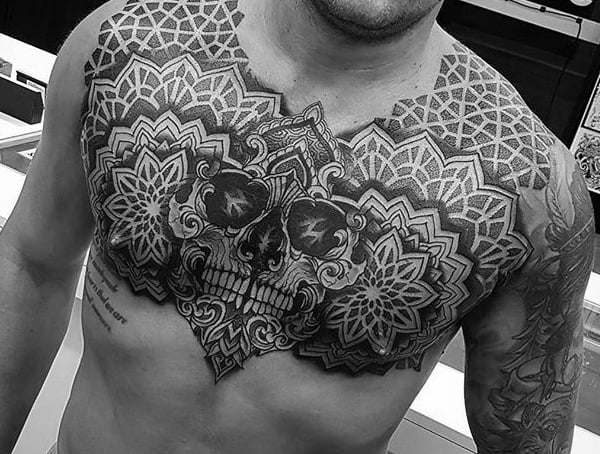 Sternum Most Painful Places To Get A Tattoo For Men