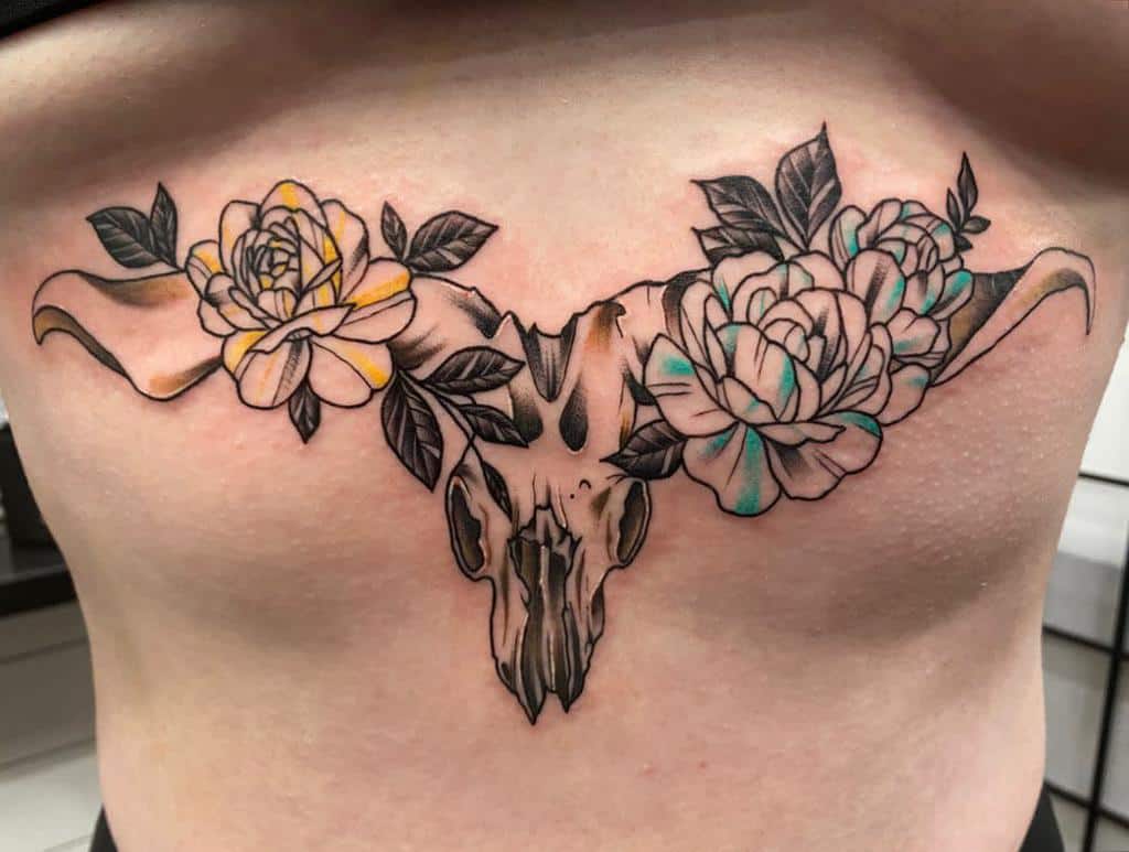 stomach ram skull tattoo marissa.tattoo