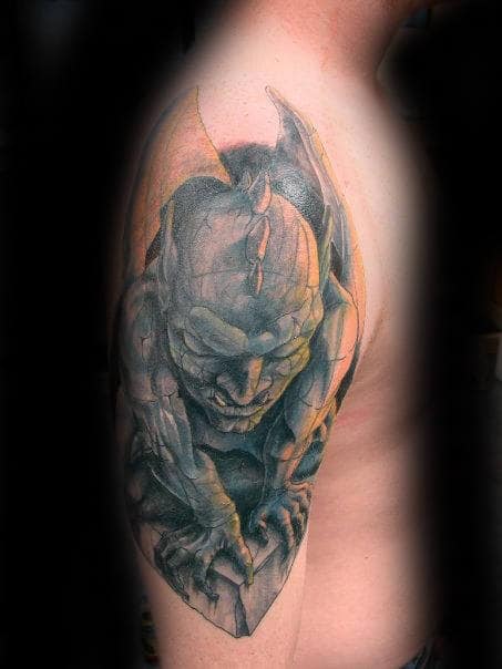 Stone Arm Gargoyle Male Tattoos