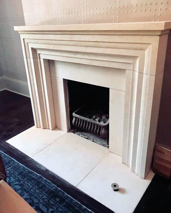 limestone fireplace 