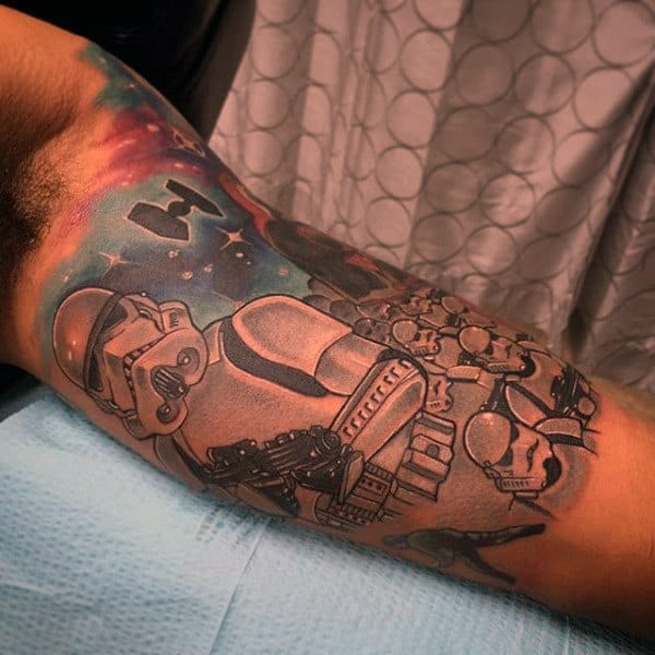 Stormtrooper Army Mens Bicep Tattoos