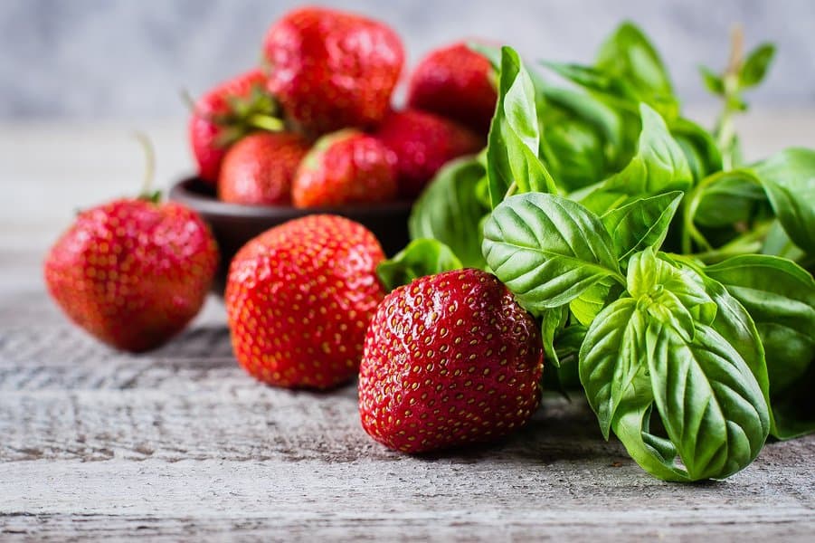 strawberry and basil