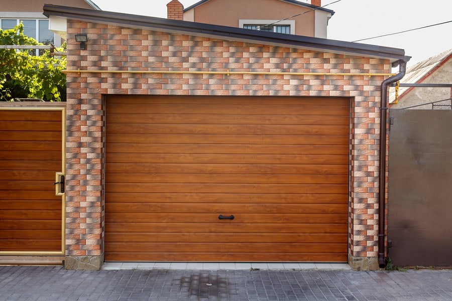 Stunning Hardwood Garage Door Design Ideas