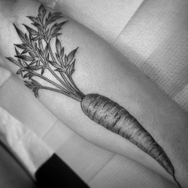 Stylish Mens Carrot Tattoos