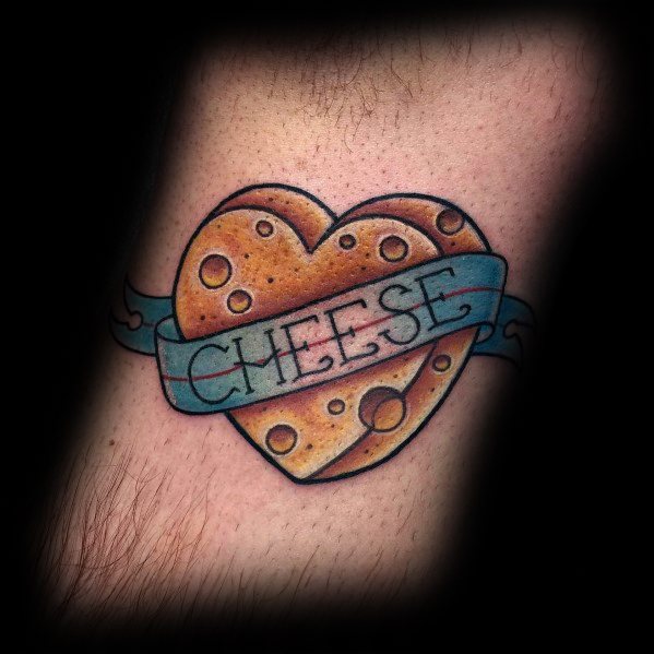 Stylish Mens Cheese Tattoos