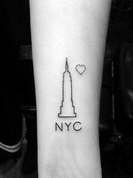 Stylish Mens Empire State Building Tattoos