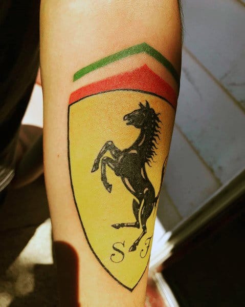 Stylish Mens Ferrari Tattoos
